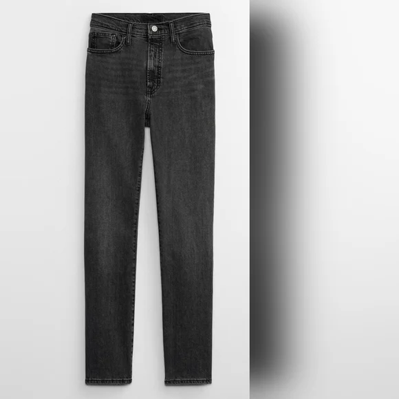 Gap High Rise Vintage Slim Jeans Black Wash 16/33L $70 NWT - Picture 3 of 7